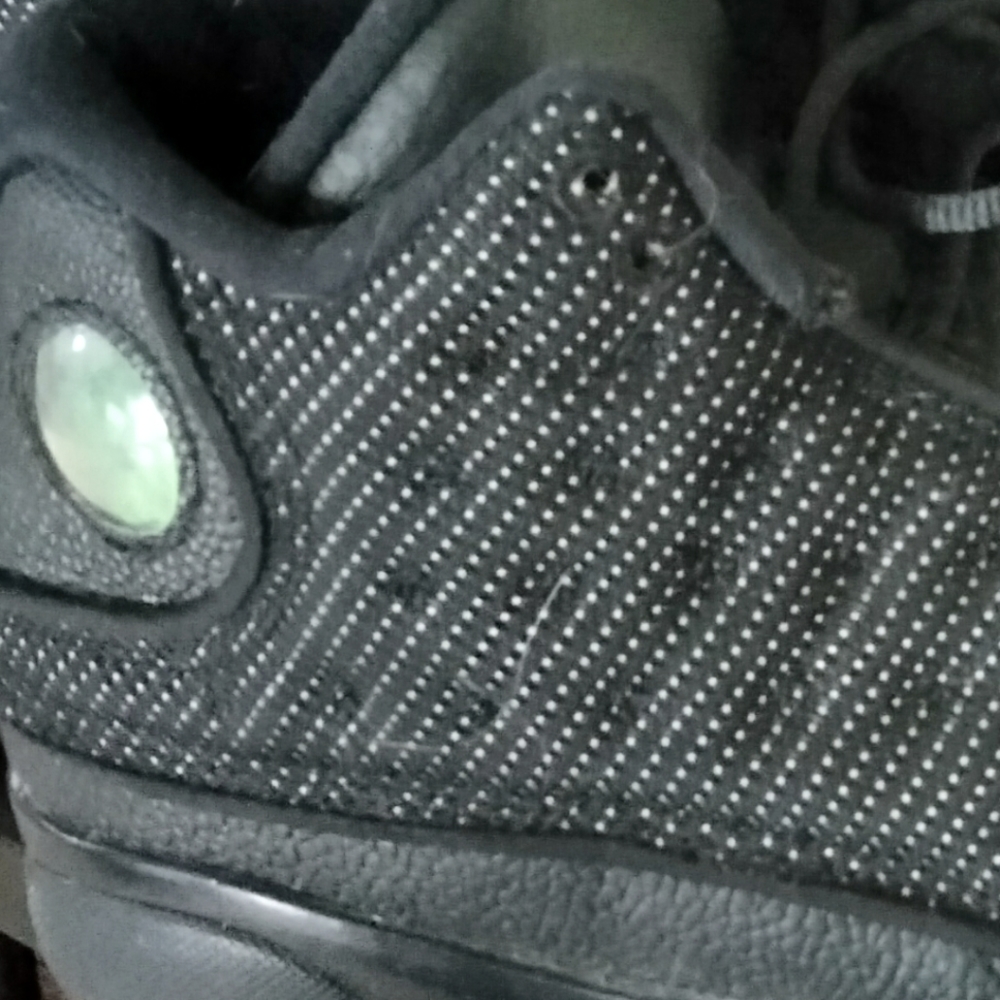 Jordan 13 black and lime green